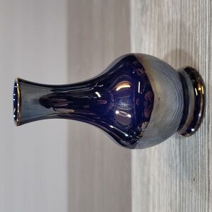 Blue Iridescent Vase